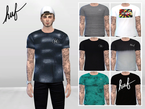 The Sims Resource - HUF Graphic Tees