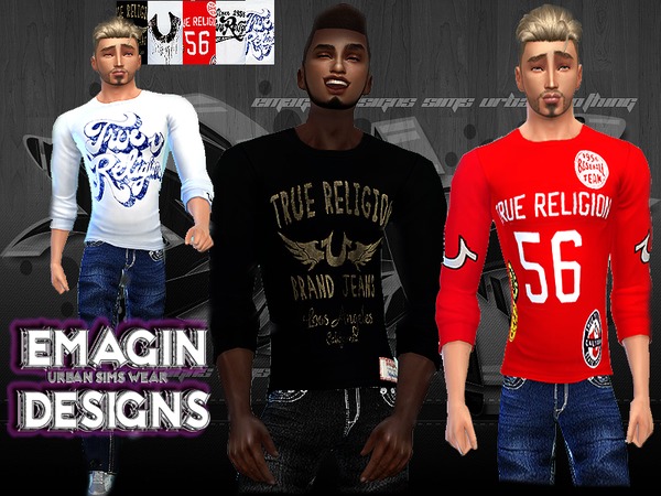 The Sims Resource - Men 5 True Religion Sweaters