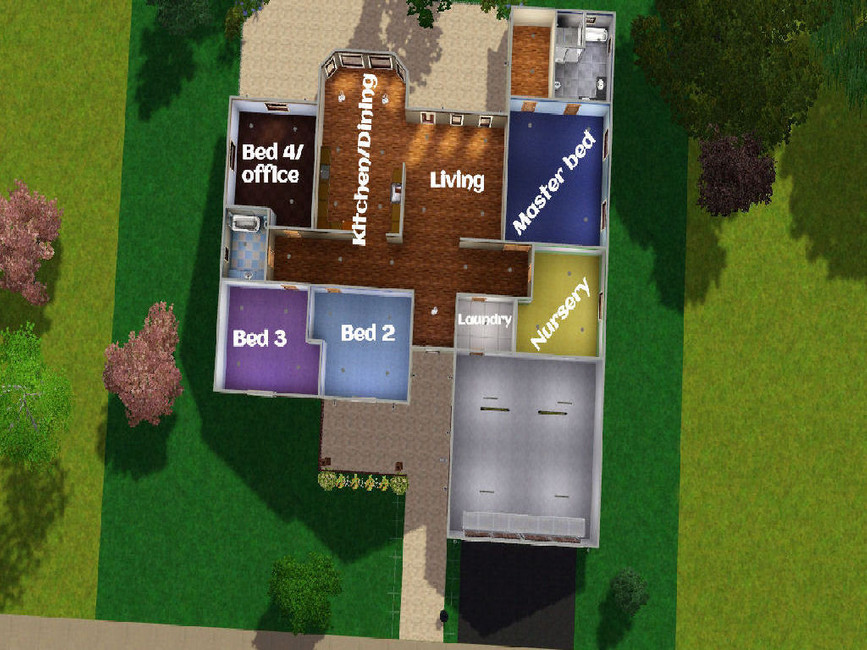 The Sims Resource - Rockin' Ranch, 5 bed 2 bath