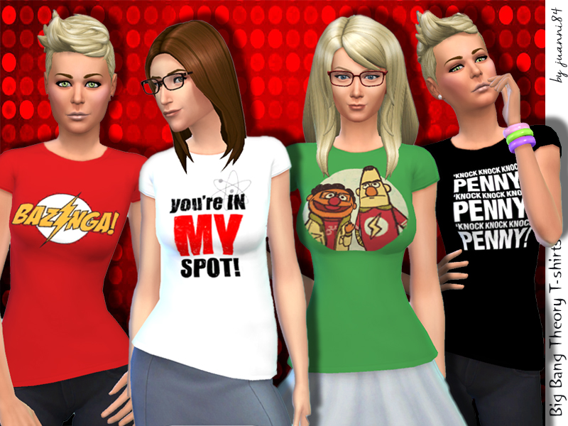 The Sims Resource - Big Bang Theory T-shirts for Women