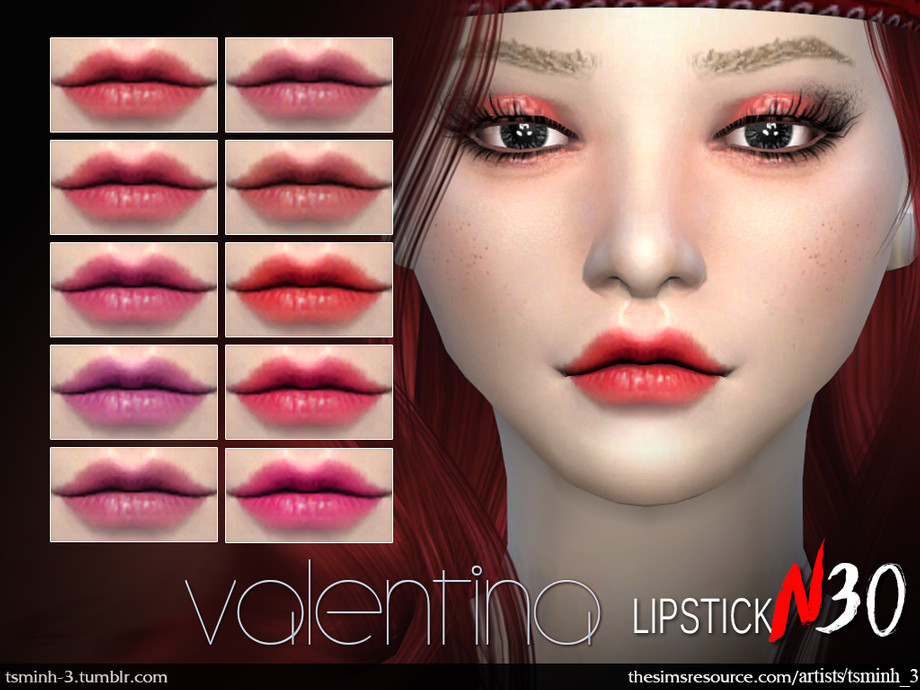 The Sims Resource - Valentina Lipstick