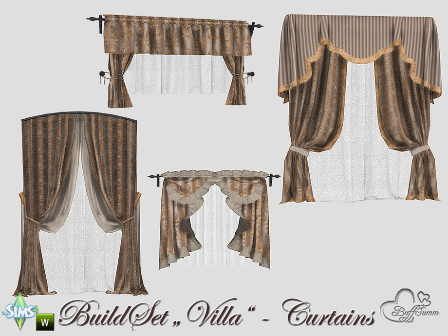 The Sims Resource - Build-A-Villa Curtains