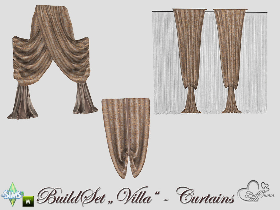 The Sims Resource - Build-A-Villa Curtains