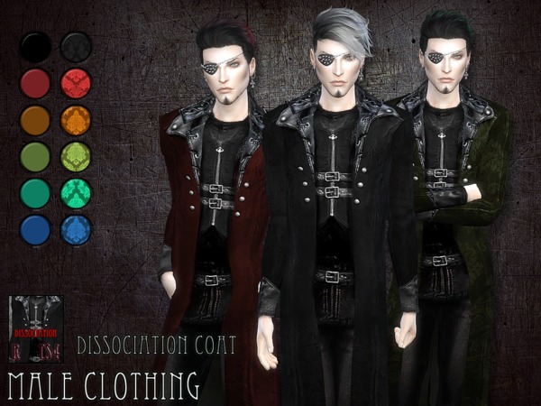 The Sims Resource - Dissociation coat - male clothing