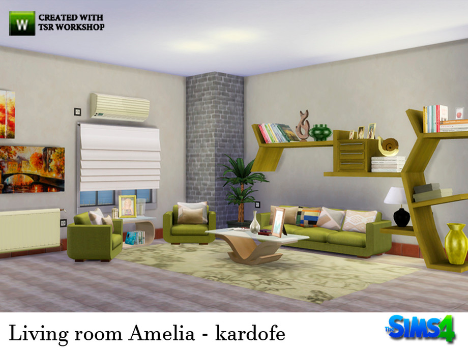 The Sims Resource - kardofe_Living room Amelia