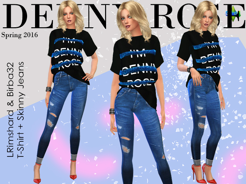 The Sims Resource - Denny Rose Skinny Jeans