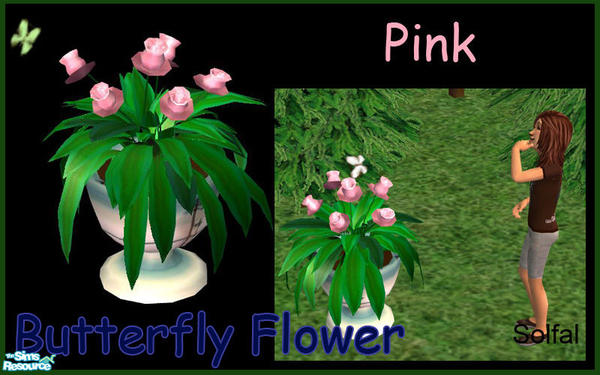 The Sims Resource - Butterfly Flower Pink