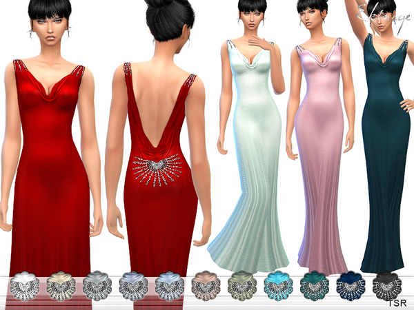 The Sims Resource - Open Bust Dress