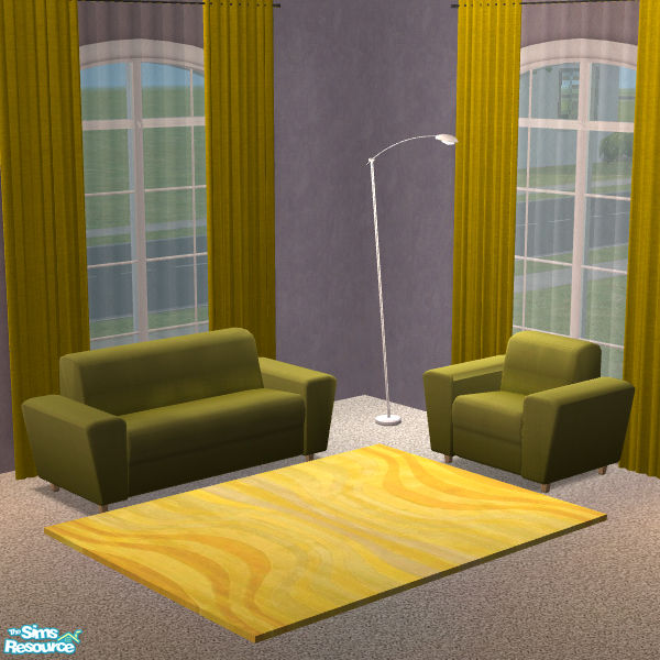 The Sims Resource - Rugs & Curtains 3 - yellow curtain