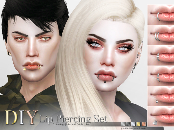 The Sims Resource - DIY Lip Piercing Set