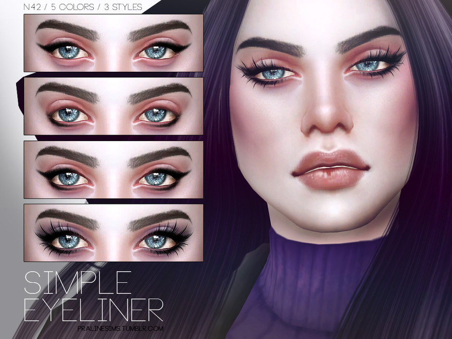The Sims Resource - Simple Eyeliner N42