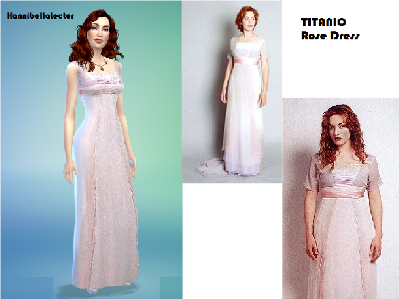 The Sims Resource - TITANIC Rose Dress HannibellaLecter