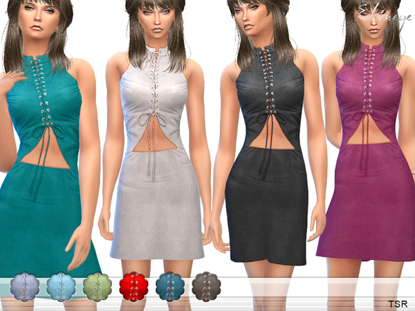 The Sims Resource - Lace Backless Bodycon Dress