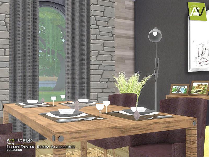 The Sims Resource - Flynn Dining Room Accessories