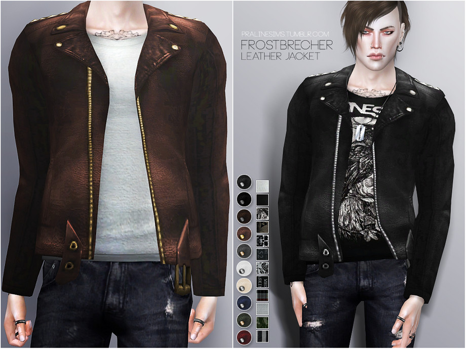 The Sims Resource - Frostbrecher Leather Jacket