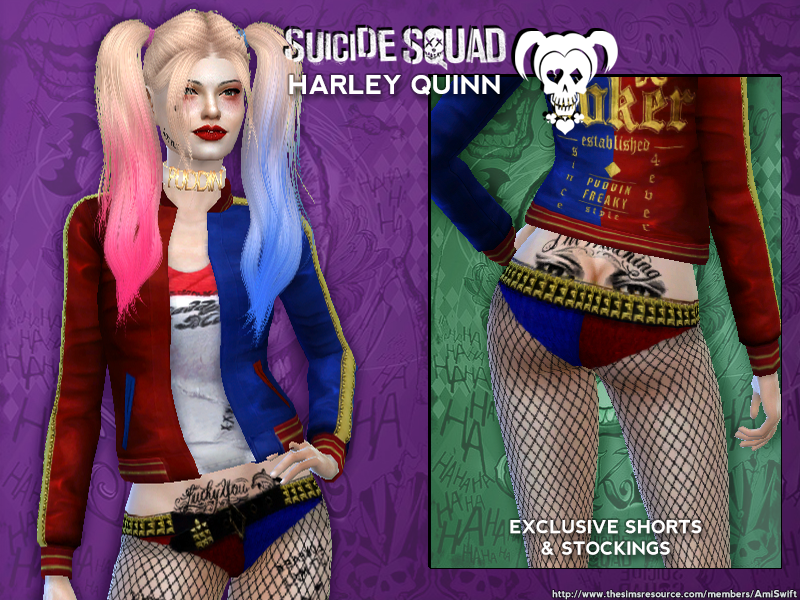 The Sims Resource - Suicide Squad's Harley Quinn Shorts