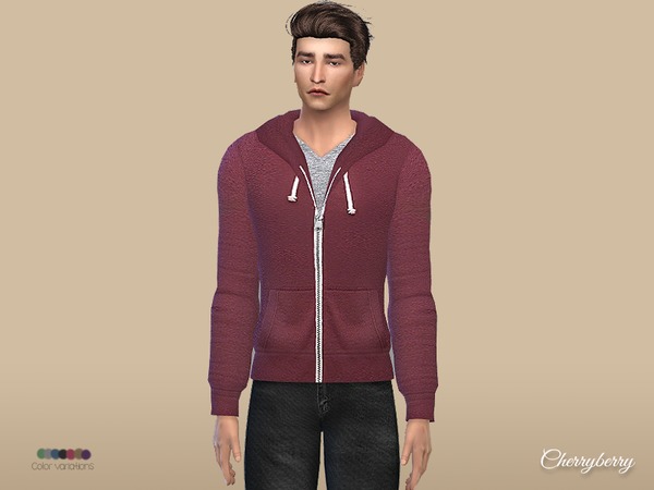 The Sims Resource - Everyday hoodie for men