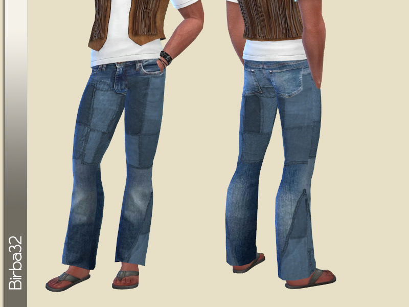 The Sims Resource - Hippie Jeans for man