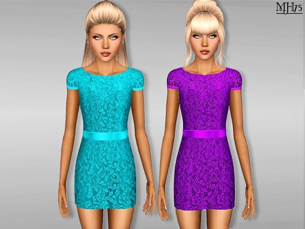 The Sims Resource - S3 Luminaire Dress [Teen]