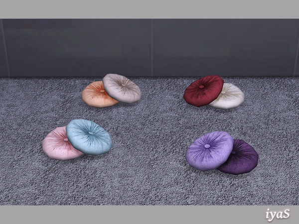 The Sims Resource - Paulina Round Floor Pillows