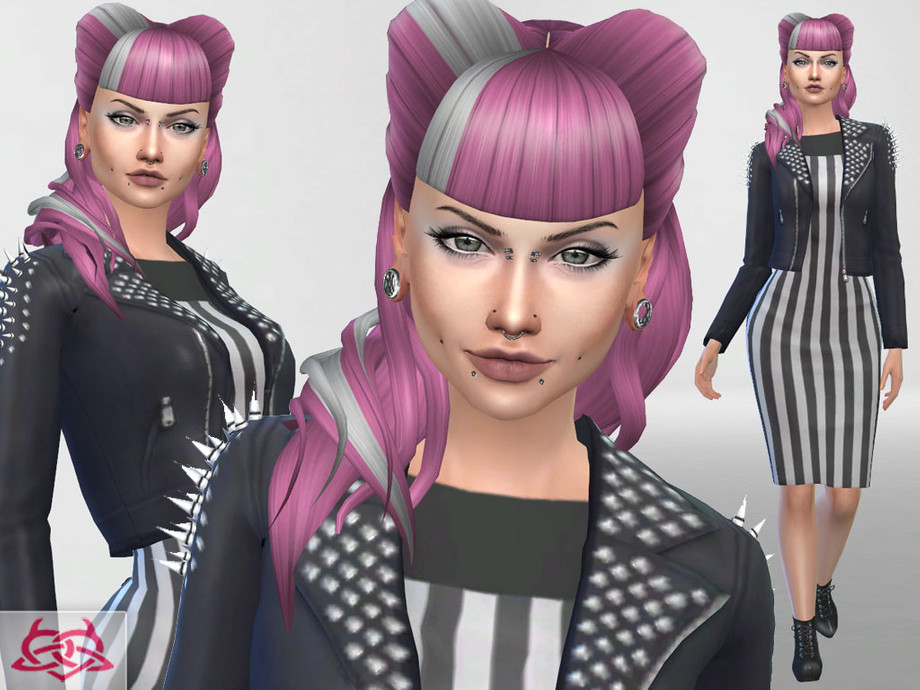 The Sims Resource - Psychobilly Set hair/dress/jacket/shoes