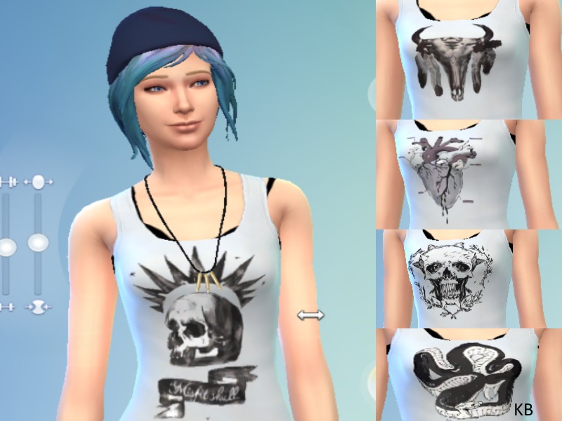 The Sims Resource - Chloe Price 5pc Shirt (Life is Strange)