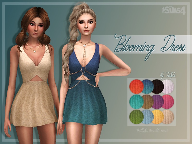 The Sims Resource - Trillyke - Blooming Dress