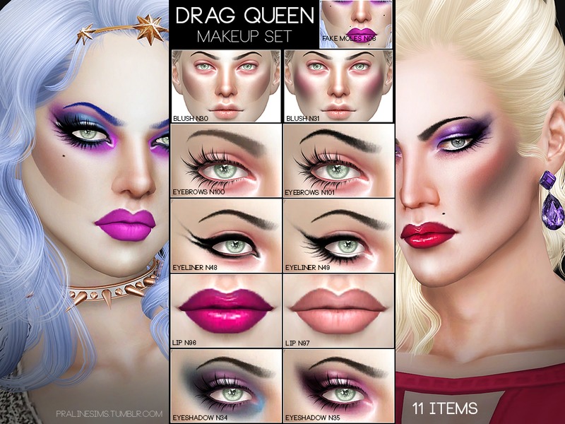 The Sims Resource - Drag Queen Makeup Set