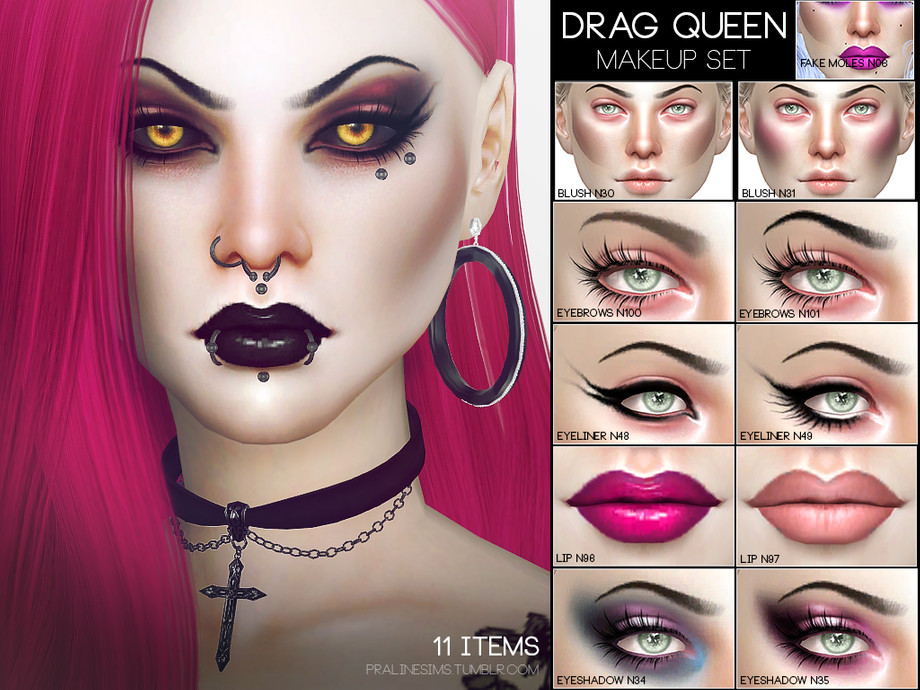 The Sims Resource - Drag Queen Makeup Set