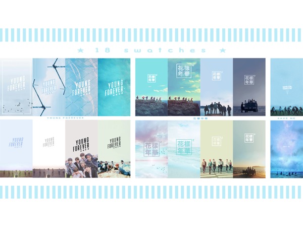 Icedxlemonade S Bts Young Forever Poster Set 2