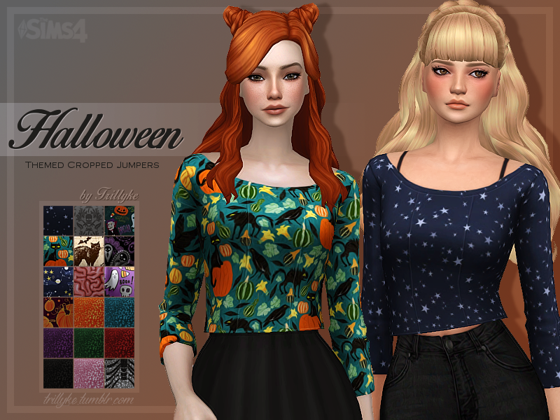 The Sims Resource - Trillyke - Halloween Jumpers
