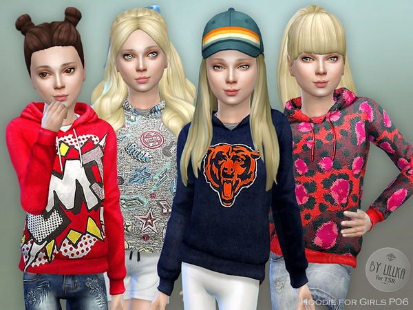 The Sims Resource - Hoodie for Girls P06
