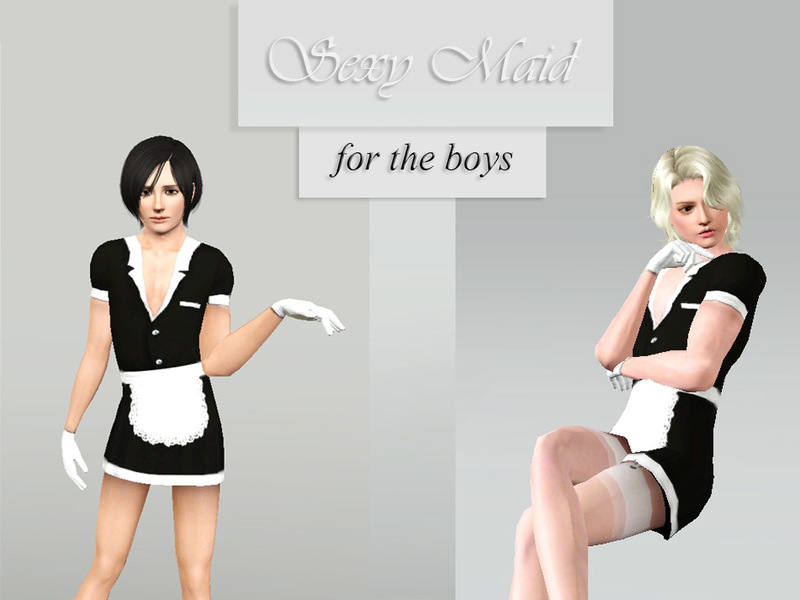 The Sims Resource - Sexy Maid Outfit (for males)
