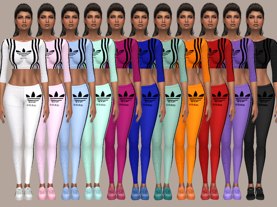 The Sims Resource - MP Adidas Mesh Fitting Outfit