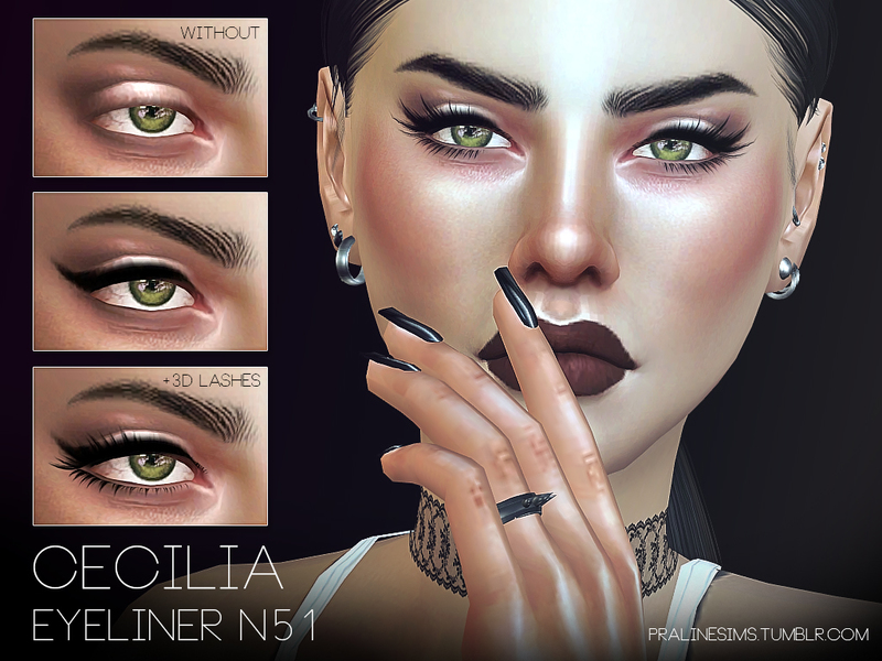 The Sims Resource - Cecilia Eyeliner N51