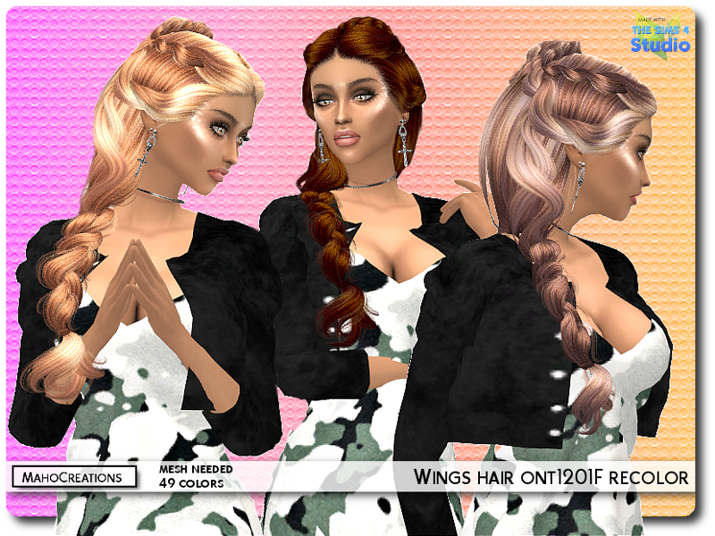 The Sims Resource Wings Hair Ont1201f Recolor Mesh Needed