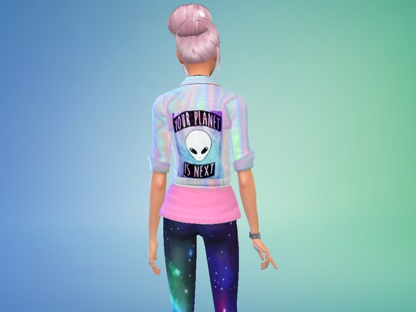 The Sims Resource - your world is next pastel alien top