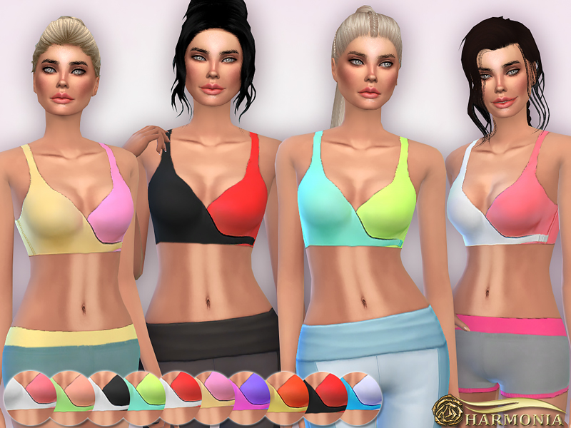 The Sims Resource - Wrap-Front Sport Bra