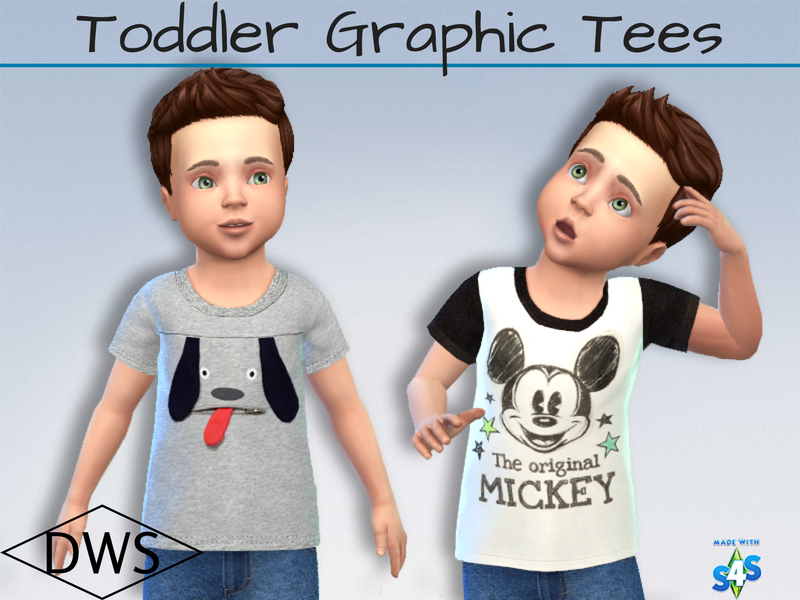 The Sims Resource - Toddler Boy Graphic Tees 01