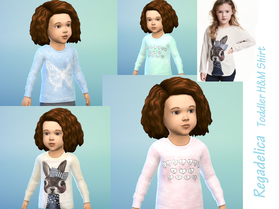 The Sims Resource - Rega Toddler H&M Shirt Girls