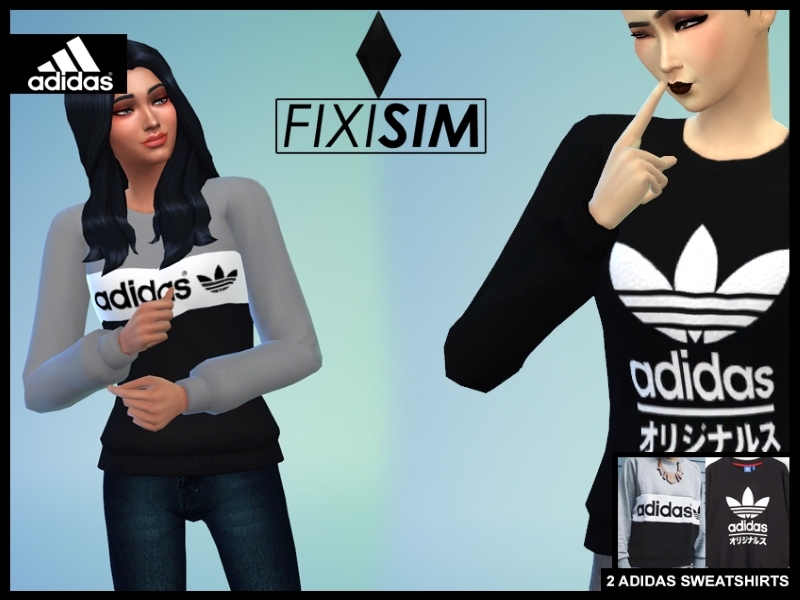 The Sims Resource - 2 Adidas sweatshirt (Adidas + Adidas Japan) - Spa Day  needed