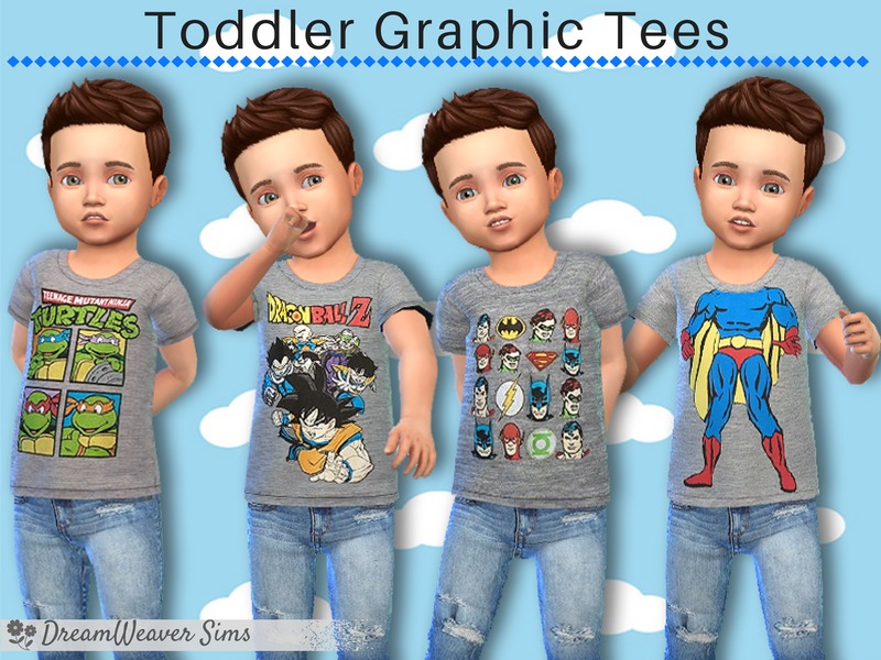 The Sims Resource - Toddler Boy Graphic Tees 02