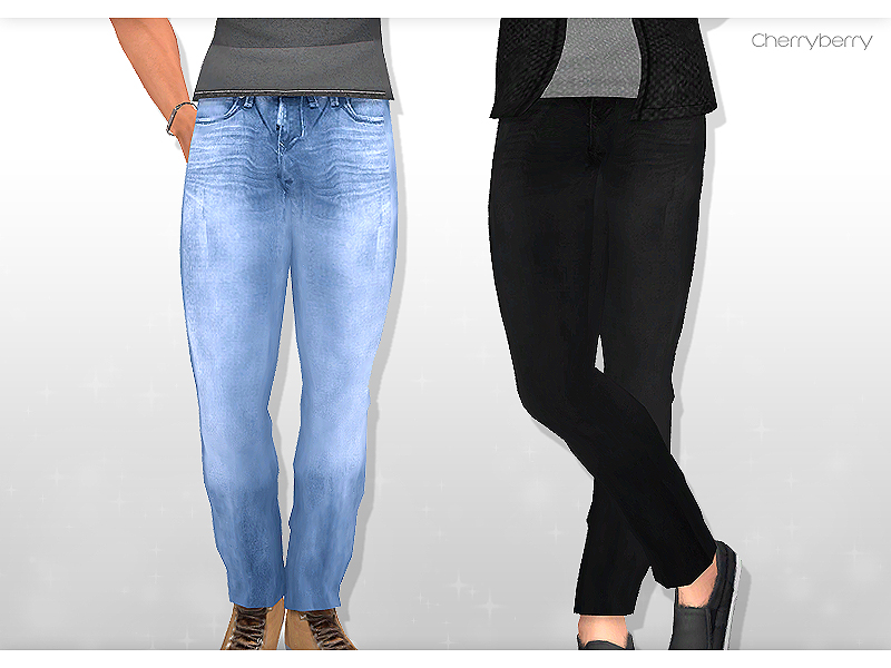 The Sims Resource - Skinny stretch jeans for men