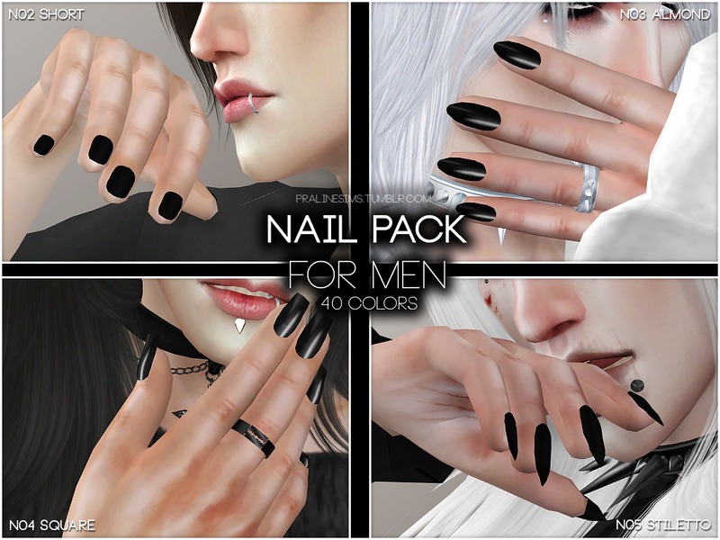 The Sims Resource - Nail Pack For Men