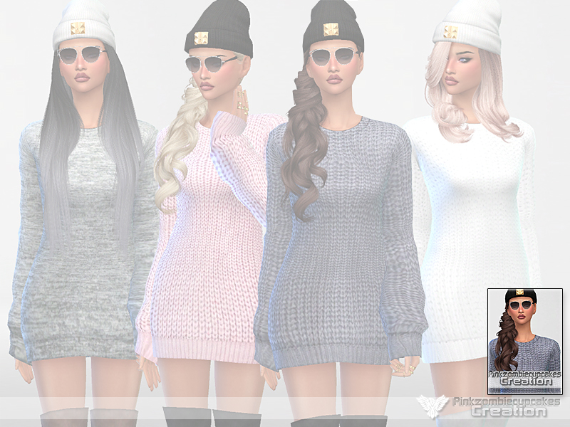 The Sims Resource - Sweater Dress Collection ''Mina''