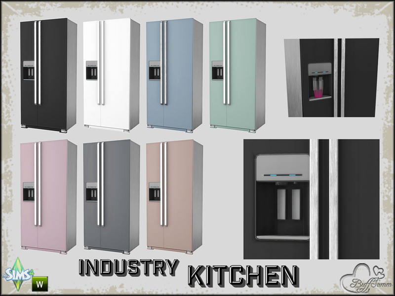 The Sims Resource - Kitchen Industry Fridge