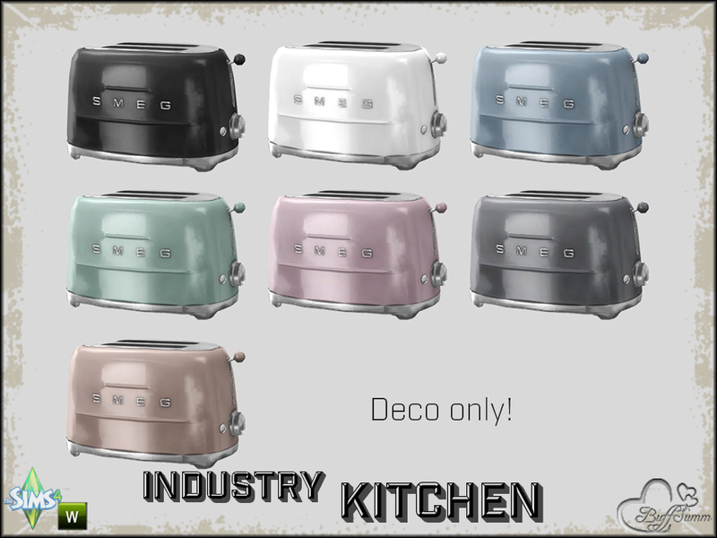The Sims Resource - Kitchen Industry Toaster 'SMEG'