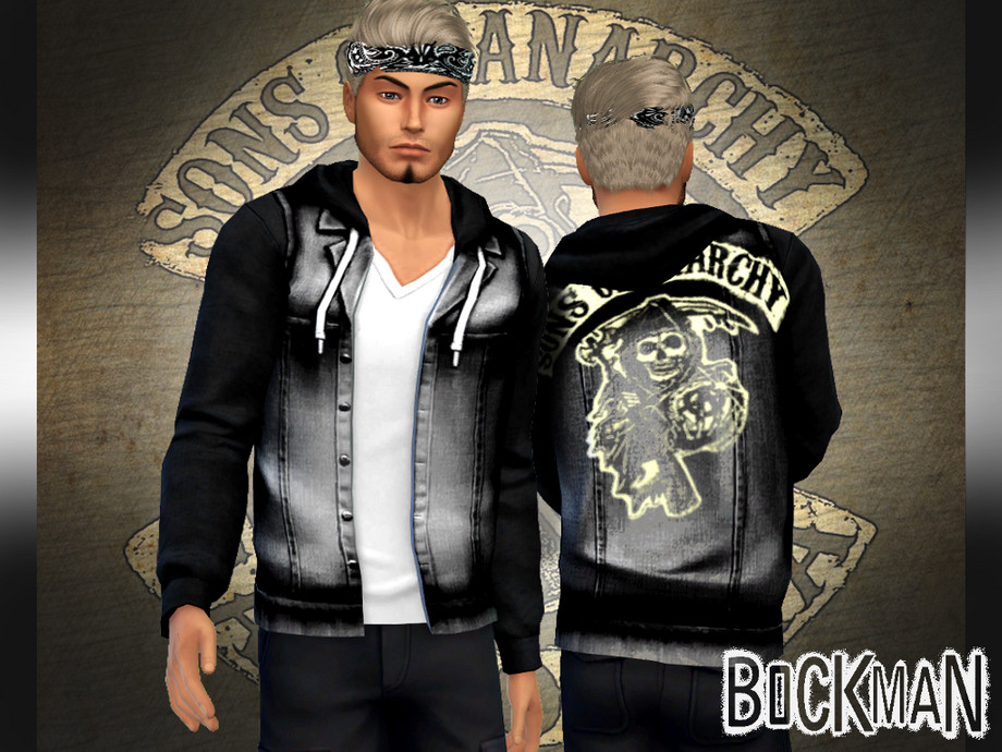The Sims Resource - Sons of Anarchy Leather Jacket (set of 2)