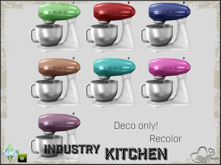 The Sims Resource - Kitchen Industry Food Processor 'SMEG' Recolor