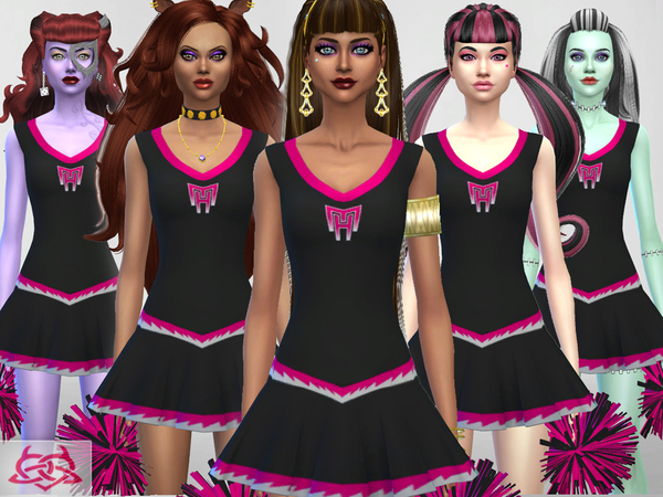 The Sims Resource - Monster High cheerleader Set